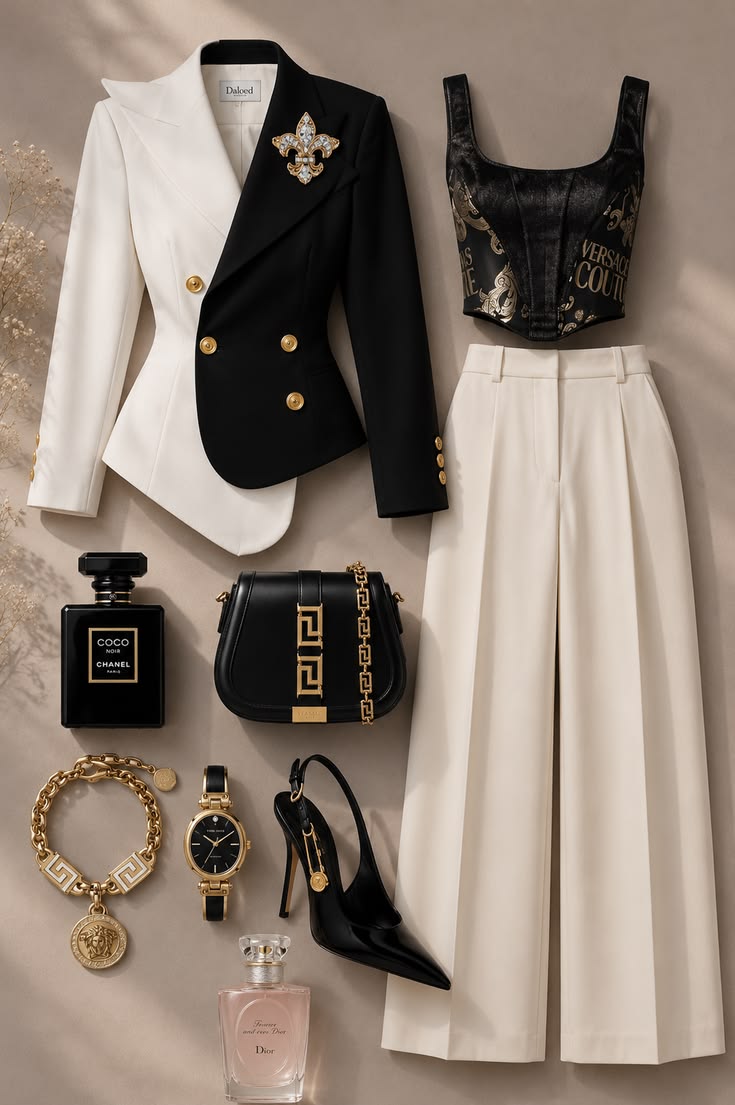 Black and white dress style
